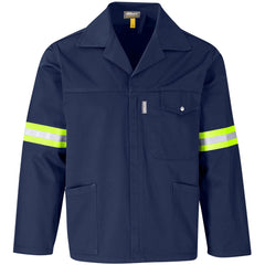 Site Premium Polycotton Jacket - Reflective Arms - Yellow Tape