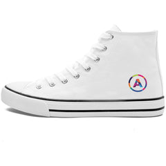 Unisex Retro High Top Canvas Sneaker - White
