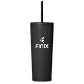 Kooshty Concorde Stainless Steel & Plastic Double-Wall Tumbler & Straw - 720ml