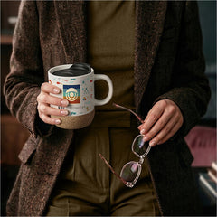 Serendipio Sienna Cork & Ceramic Sublimation Coffee Mug - 340ml