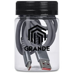 Altitude Capsit Fast Charge USB-A to Type-C Charging Cable in Jar