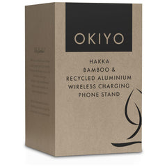 Okiyo Hakka Bamboo & Recycled Aluminium Wireless Charging Phone Stand