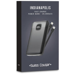 Swiss Cougar Indianapolis Fast Charge 22.5W Power Bank - 20 000mAh