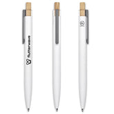 Okiyo Mimo Recycled Aluminium Ball Pen - Solid White