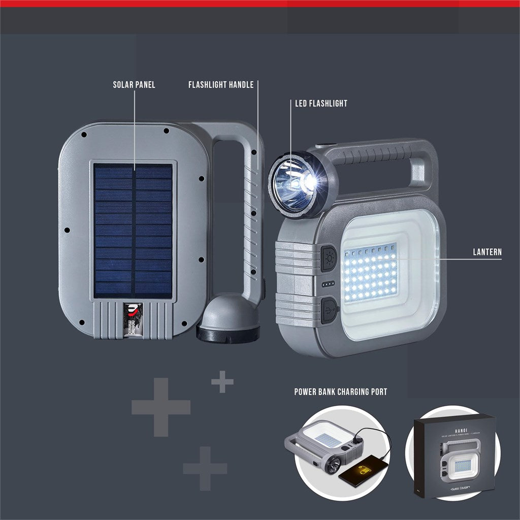 Swiss Cougar Hanoi Solar Lantern & Power Bank - 2 400mAh