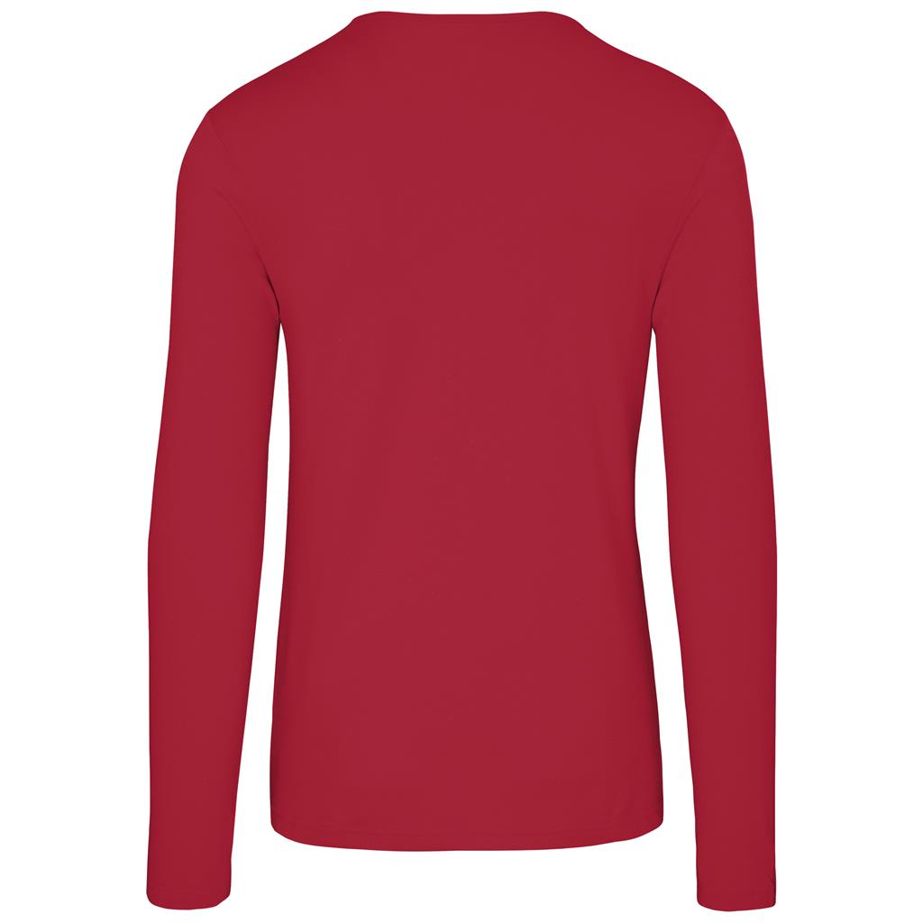 Mens Long Sleeve Portland T-Shirt - Red