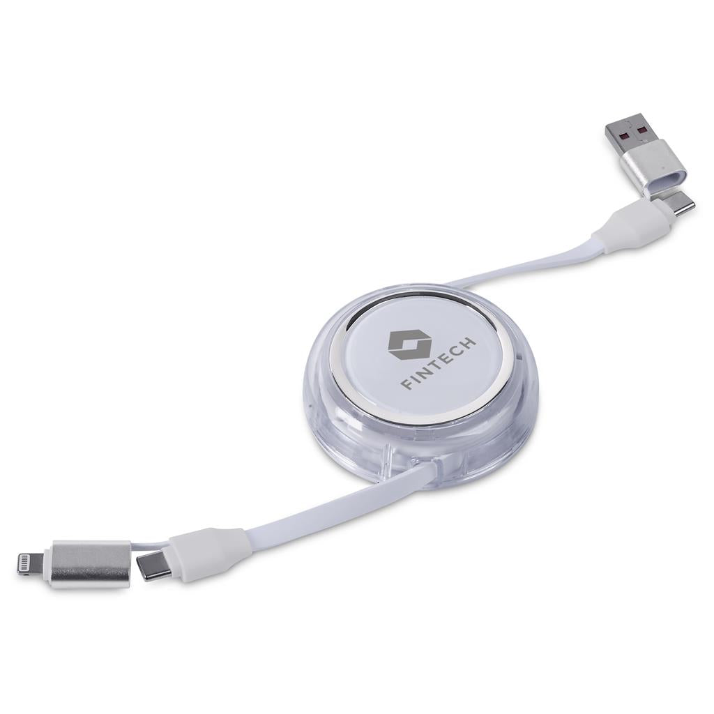 Swiss Cougar Luanda 4-in-1 Retractable Fast Charge 240W Power Delivery Cable