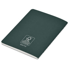 Okiyo Emika FSC Certified Paper A6 Soft Cover Notebook - Dark Green